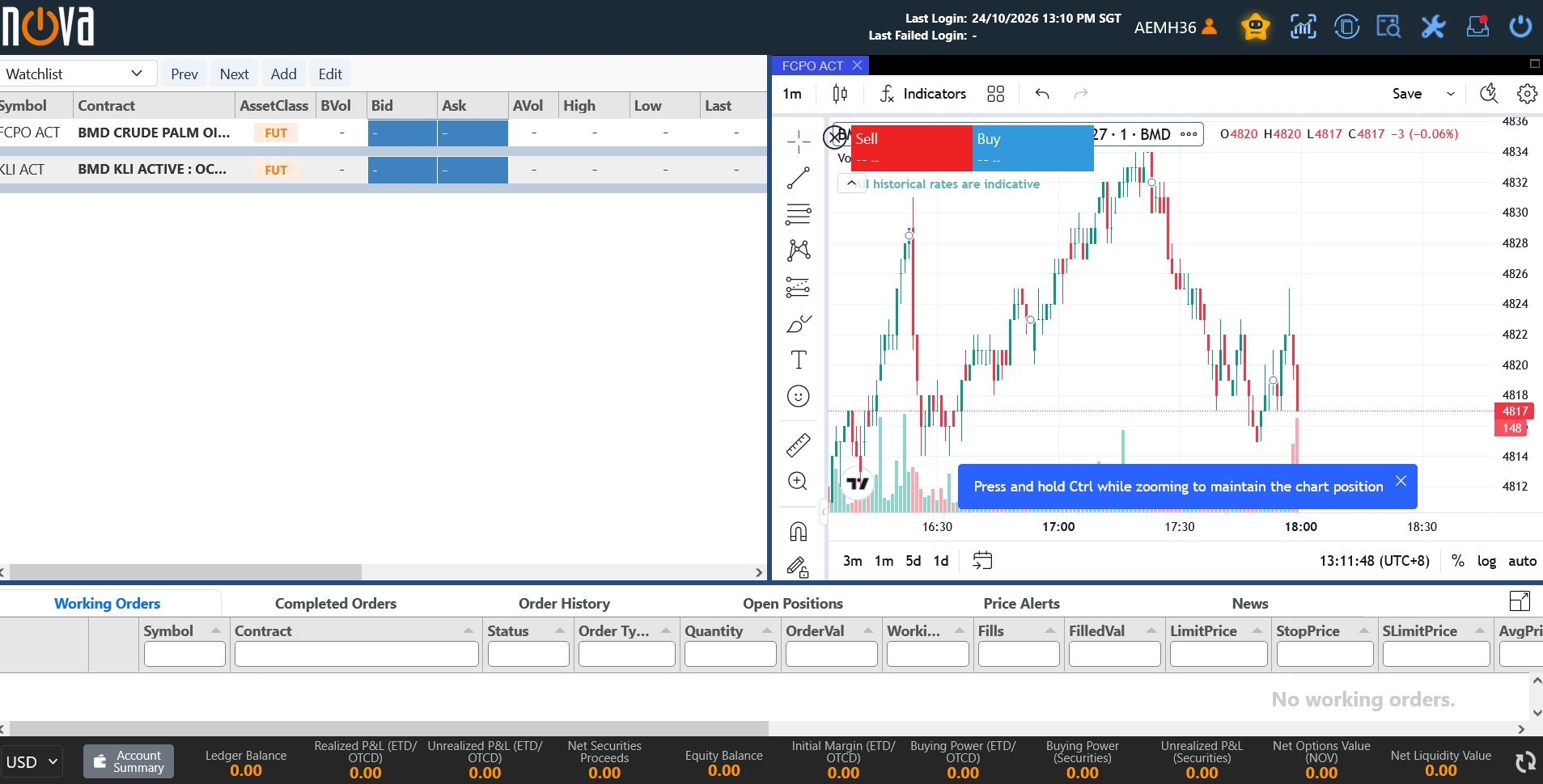 Desktop Trading Platform - Nova